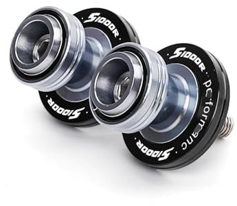 Diábolos para Moto para B&MW S1000R S1000XR S1000RR 2023 2024 8MM Carretes Basculante Aluminio para Motocicleta Deslizadores Tornillos para Soporte De Apoyo(Black-S1000R)