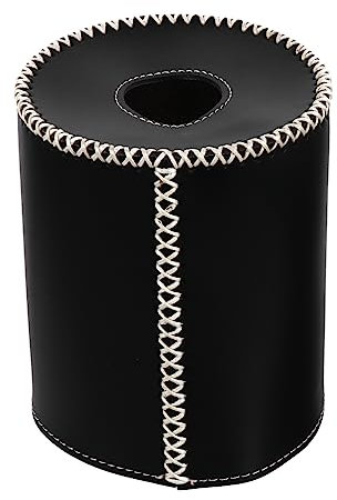 Toyvian Organisateur de réservoir de gaz Charbon Barbecue air Accessoires de Camping boîte Housse de Protection en Cuir Couverture de gaz de Camping Couvercle de bidon Multifonction Black