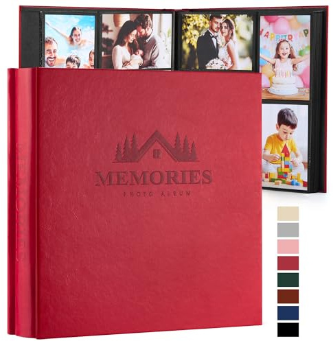 DazSpirit Photo Album 4x6 600 Pockets, Extra Large Capacity Faux Leather Cover with Exquisite Embossed Pattern, Classic Slip in Pages Memory Book for Wedding Anniversary Baby Family, Easy Organization