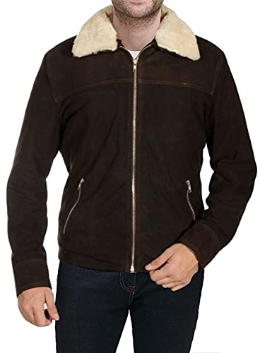 Rick Grimes jacket Jacket Brown Suede Real Leather Jacket -Walking Brown Winter Jacket