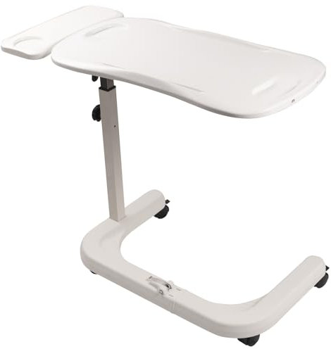 Elite Care Deluxe Over bed or around chair table - Height and Angle adjustable, extending width to go around chairs Choice of table tops (White Plastic)