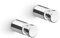 ZACK AIVO Towel Hook, High Gloss Finish, Small, Silver