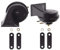 Evermotor Universal Twin Dual Horn 12v Hupe Set für Autos und Motorräder 12V 400/500 Hz 118 db Tone Lautes (2 set)