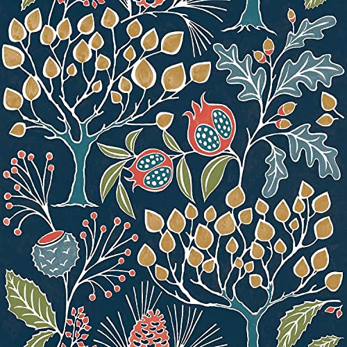 Okydoky Floral Flock Wallpaper, Waterproof Decorative Vinyl Self-Adhesive Wallpaper, Peel and Stick Wallpaper for Home and Office Decoration(18074-3m)