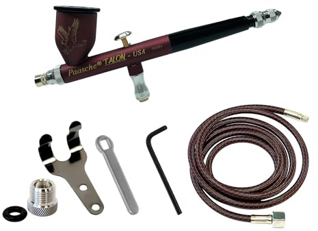 Paasche Airbrush C-TG1-CFB Double Action Gravity Feed Airbrush. with Custom Cranberry Frost Coloring. (Airbrush Made in The USA)