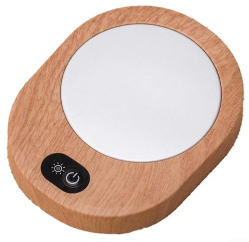 Zilimontt Calentador de tazas de café alimentado por USB, calentador de tazas eléctrico sin cable, calentador de temperatura constante de 55 a 65 °C, calentador inteligente para escritorio de hogar y