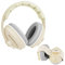 BEBOAN Casque anti-bruit 2 en 1 pour bébé de 0 à 36 mois, casque antibruit pour bébé, casque de protection auditive pour les voyages en avion, casque anti-bruit, beige