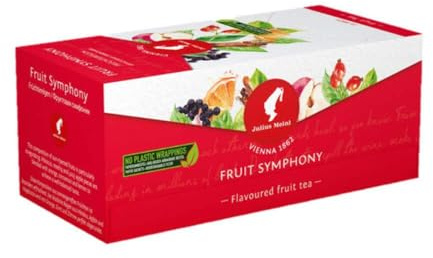 Julius Meinl Fruit Symphony Herbal Tea 25 tea bags - Plastic Free Packaging & Biodegradeable Filter
