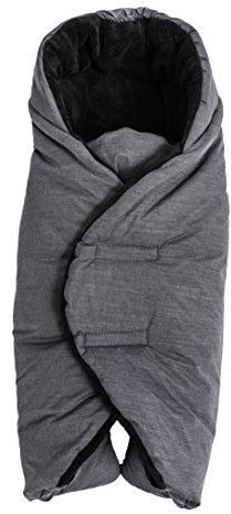 Altabebe AL2008P-01 Baby Einschlagdecke für Babyschale und Autositz, dunkelgrau/schwarz