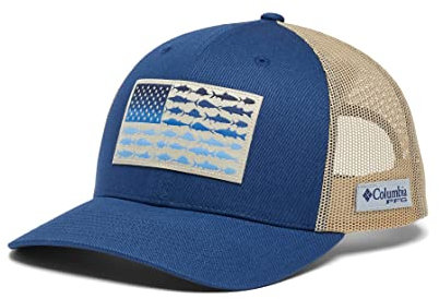 Columbia Unisex-Erwachsene PFG Fish Flag Mesh Snap Back Verschluss, Carbon/Ancient Fossil, Einheitsgre
