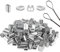 Dball 200 Piezas Abrazadera Para Cable De Acero De AleacióN De Aluminio De 2 Mm Abrazadera Para Cable Con Doble Manguito Para Cable De Acero Cable De Acero De 2 Mm
