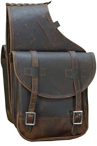 Leather Western Saddle Bag for Horse Carrier Equestrian