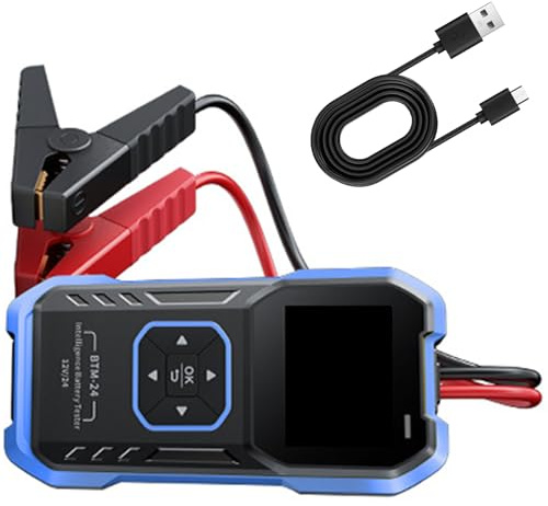 Professional Battery Health Monitor Tool for 12V 24V Systems Color Screen ABS Build Compact Vehicle Charging Tester Professional Battery Starting Analysis Tool