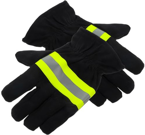 WHAMVOX Guanti Ignifughi in Cotone Protezione Termica e Resistenza Agli Urti, 1 Paio per Interventi Antincendio e Lavoro All'aperto