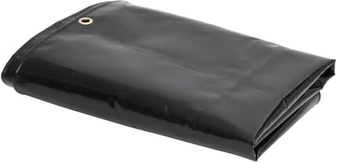 Ordellia Lona de 650 g/m², 2 x 3 m, color negro, revestimiento de PVC con ojales metálicos para protección contra la intemperie, protección contra la lluvia, para jardín, terraza, balcón