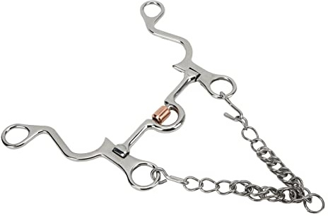 Eminchu Mors Pelham Mors Articulé Solide Qualité Premium pour Performance Équestre Acier Inoxydable 1 Unité (130MM)