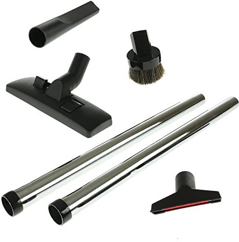 SPARES2GO Extension Pipe Rod and Floor Brush Tools Kit for Karcher WD3 WD3P Wet & Dry Vacuum Cleaners (35mm)