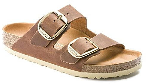 Birkenstock Damen Sandale Arizona Big Buckle Geöltes Nubukleder Schmal
