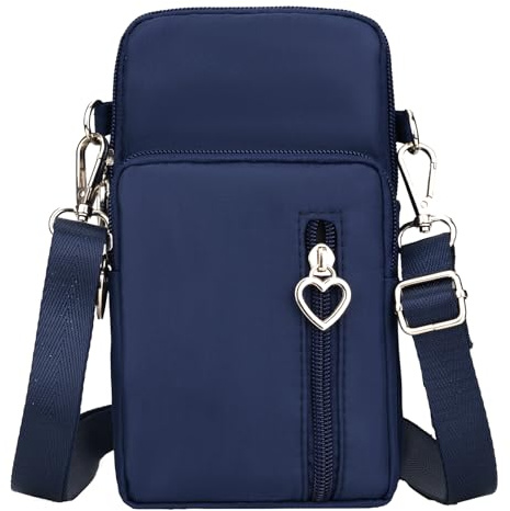 JANKS Petit Sac De Téléphone Portable pour Femme, Pochette Téléphone Portable, Sacoche Femme Bandoulière, Mini Sac en Nylon, Brassard Téléphone Sport, pour Women Girl, Crossbody Armbag Running