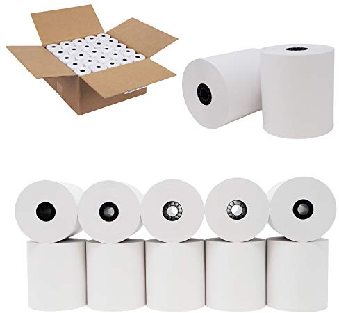 BuyRegisterRolls 1-Ply Kitchen Printer Paper Bond 3 Inch Inchx150' (50 Rolls) Better Value Pack from BuyRegisterRolls