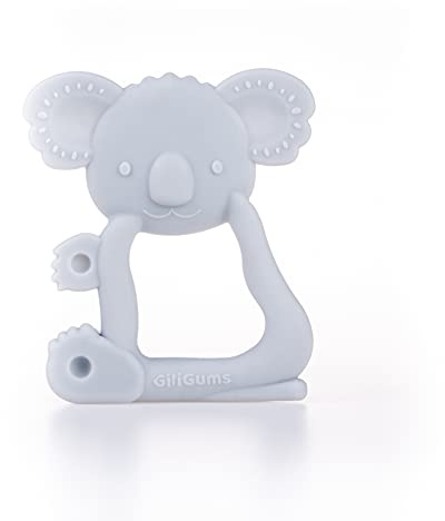Giligums 21323 Teether koala, anneau de dentition pour bébé, en silicone alimentaire, aide à la dentition, sans BPA, sans danger pour les enfants, doux, soulage la douleur lors de la dentition, anneau