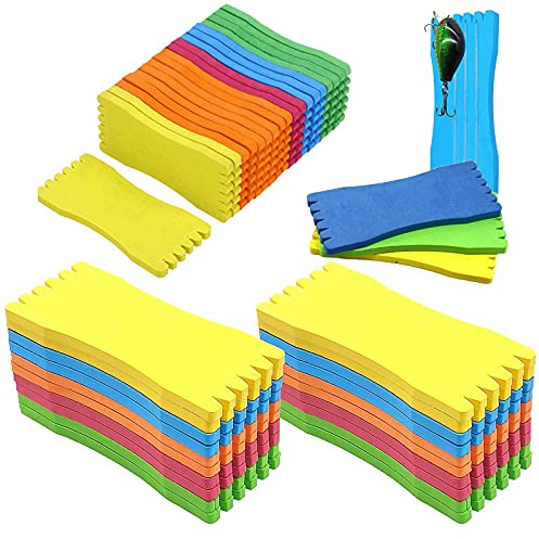 GZLCEU 40 Stücke Aufwickler Angeln, Leicht Schaum Vorfachaufwickler | 14*6cm Angelschnur Schaumplatte für Halten von Angelschnüren und Angelhaken Bequem Angeltour(Zufällige Farbe)