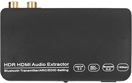 Bewinner Divisor de Audio ARC, Extractor de Audio HDMI 4K @ 60Hz, Divisor de Audio Convertidor ARC con Transmisor Bluetooth 5.0, Extractor de Audio Síncrono HDR