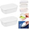 Portasapone scatola di Sapone da Viaggio con Tenuta Stagna，2 Pezzi Scatola Portasapone in Plastica Portatile ，per Casa, Bagno, Campeggio (11.6 * 8.5 * 4.7CM)