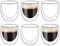 Oranlife 6PCS Double Walled Cups Glasses Mugs,Clear Double-Walled Coffee Cups,Double-Walled Thick Glass Cups, Cappuccino,Latte and Macchiato Glasses-Vacuum Insulated(80ml)