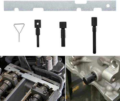 E-cowlboy Juego de herramientas de ajuste del motor compatible con Ford Mazda Volvo 1.25, 1.4, 1.6, 1.8, 2,0L, herramientas de control del motor, correa dentada, herramienta de bloqueo del árbol de
