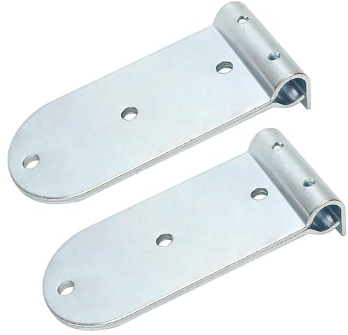 2PCS Bottom Hinge Door Parts for Todco Truck Trailer Rollers Roll up Over Head Box Door Truck, 4.6 x 2.0 (Silver Color)