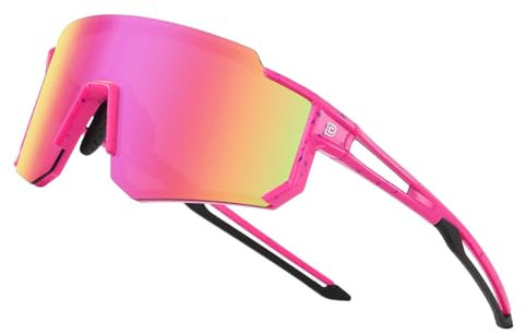 DUCO Polarisierte c Jugend sport Radfahren Schatten Leichter Rahmen UV400 Kind Jungen Mädchen Baseball Sonnenbrille DK310 (Rose Lila Dot Schwarz Temple Revo Rosa Linse)