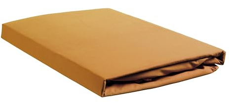 Ambiante Baumwolle - Spannbettlaken für Topper - 140x200 - Ocker