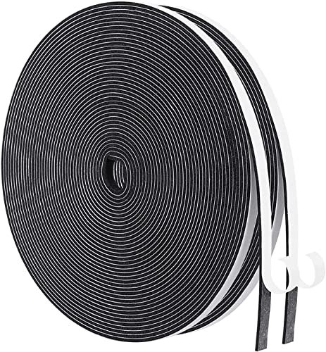 Dichtungsband Selbstklebend Türdichtung für Türen Fenster, 6mm(B) x1.5mm(D)/20m(L) Schaumstoffband Gummidichtung für Kollision Siegel Schalldämmung Schwarz