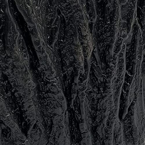 PLASTIKO - Aquarium Hintergrund 3D I Rückwänd 80x50 cm I Leicht zu Montieren und Reinigen I Keine Verklebung Erforderlich I Sicher für Tiere I Schwarz mit Baumrindenmuster