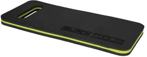 BLACK TOOLS® Coussin de genou de jardin | Confort au travail | Protection contre l'humidité, le froid et la saleté | 18 x 40 x 2 cm | Pour tous les travaux de sol