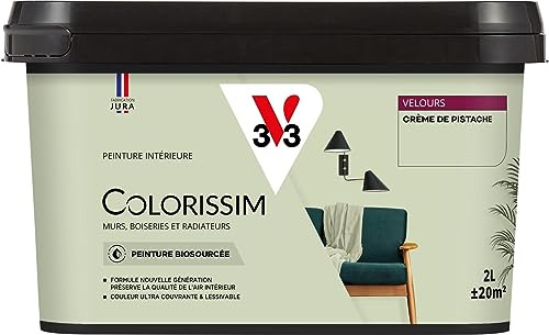 V33 Peinture multi-supports Colorissim® Crème de pistache Velours 2L