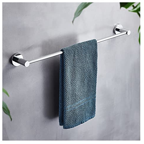 Small Towel Rack,Towel Bar Rail, Bathroom Towel Bar Rails,Wall Mounted Single Towel Holder Rod,Stainless Steel Polished Silver Finish Round Towel Hanger,Long 30cm-120cm(SZ:50cm) (Color : Multi Colore