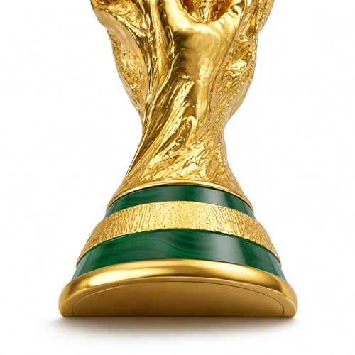 Fotboll VM Pokal Replika, Hercules Cup Stil Mästarutmärkelse, Harts Fotboll Samlar Souvenir för Fans, Kontor Bar Nattklubb Vitrin Display,27cm
