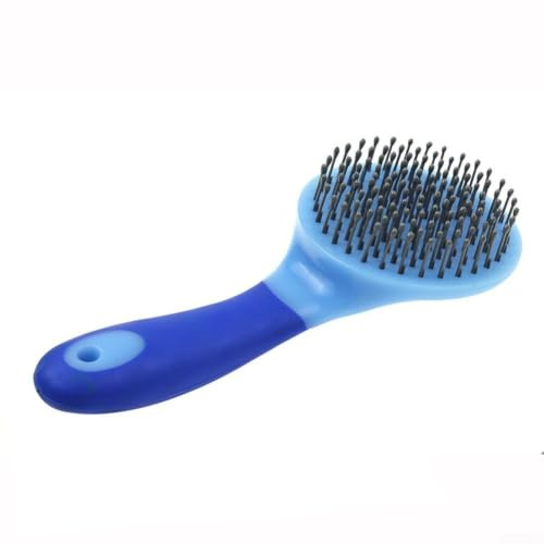 Peigne à crinière avec poignée en caoutchouc pour toilettage équin, outil efficace pour l'entretien de la crinière et de la queue de cheval, poignée antidérapante ergonomique facile à nettoyer (taille