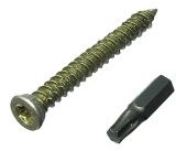 6 x viti per telaio in calcestruzzo per porte e finestre, 7,5 mm, 122 mm + punta Torx inclusa.