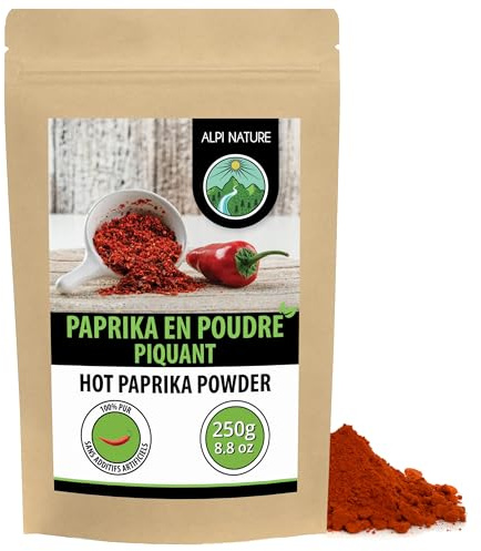 Alpi Nature Starkt Paprikapulver 250g, Malen Röd Het Paprika, Paprikakryddpulver, Paprika Pulver