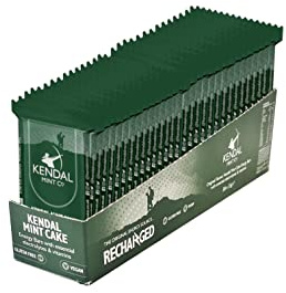 KMC Energy Bars Pocket-sized, Original Flavour, Kendal Mint Cake Recharged, Vegan, Gluten Free with essential Electrolytes & Vitamins35g (30 Count (Pack of 1), Original)