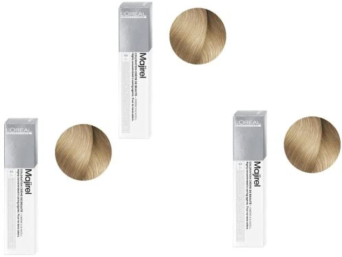 L'Oréal Professionnel Majirel 10 Rubio muy claro, lote de 3 (3 x 50 ml)