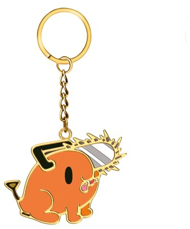 Crunchyroll - Chainsaw Man - Chibi Design 2 - Metall Emaille Keychain, Schlüsselanhänger - 6cm, Gelb