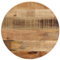 vidaXL Tischplatte, Holzplatte für Tisch Esstisch Couchtisch, Ersatztischplatte Rund, Massivholzplatte, Ø 40x1,5cm Raues Massives Mangoholz