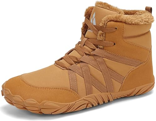 Mishansha Barefoot Botas Invierno Hombre Botines Cálidos para Mujer Forro Zapatos de Nieve Minimalistas Boots 43EU