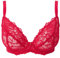 Ann Summers Sexy Lace Fuller Bust Non Padded Plunge Bra, A-D Cup, Curve-Enhancing Womens Underwear with Underwire Support, Sheer Lace Cups & Power Mesh Wings - Womens Lingerie