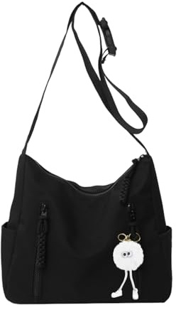 EHDWXVZM 1 Bolsa De Cuerpo Cruzado Casual Negro, 1 Linda Decoración Cole, Correas De Hombro Ajustables, Capacidad Simple Y De Gran Capacidad Multifuncional Y De Moda Para Mujeres.