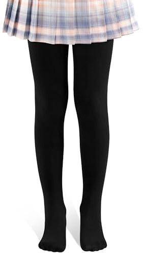 LAETBBE 2 Paare Mädchen Strumpfhosen Kinderstrumpfhosen Tanzstrumpfhose Mädchen Ballettstrumpfhose einfarbige Strumpfhosen für Kinder,1-13 Jahre